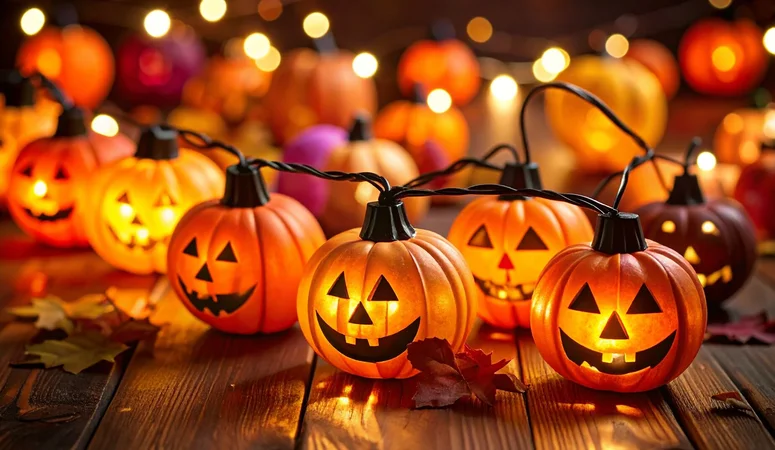 LED fairy lights and pumpkins as Halloween decorations – using and disposing of batteries and rechargeable batteries safely.