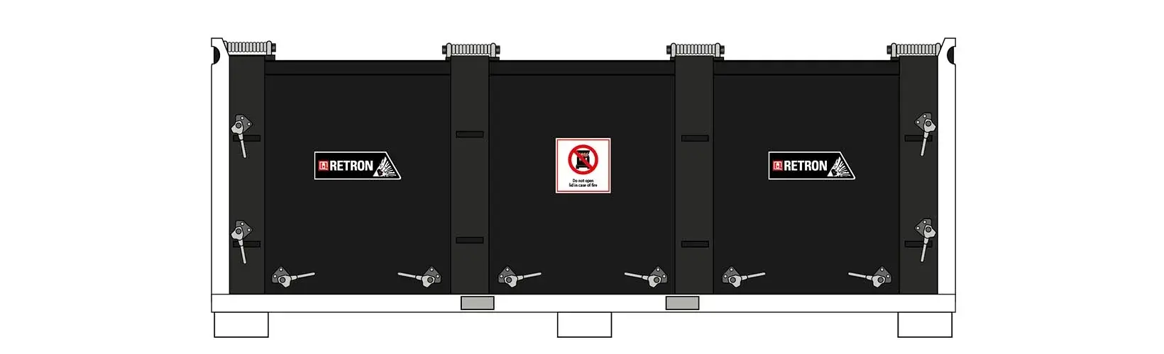Lithium-Akku-Behälter für E-Auto-Batterien RETRON 4000