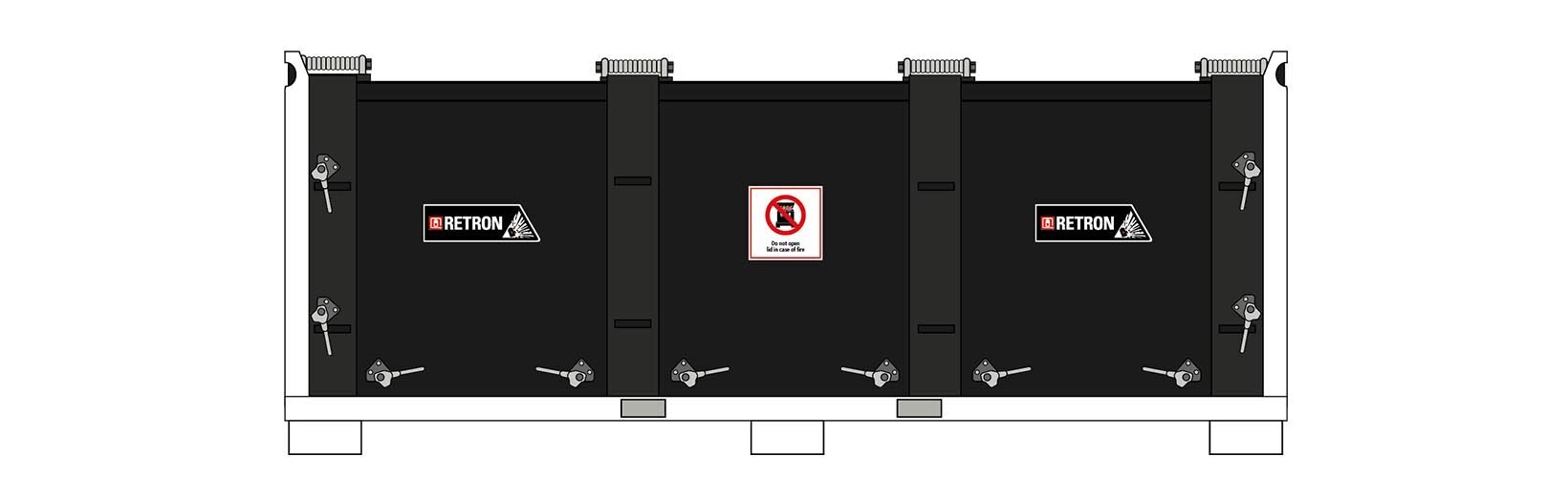 Lithium-Akku-Behälter für E-Auto-Batterien RETRON 4000