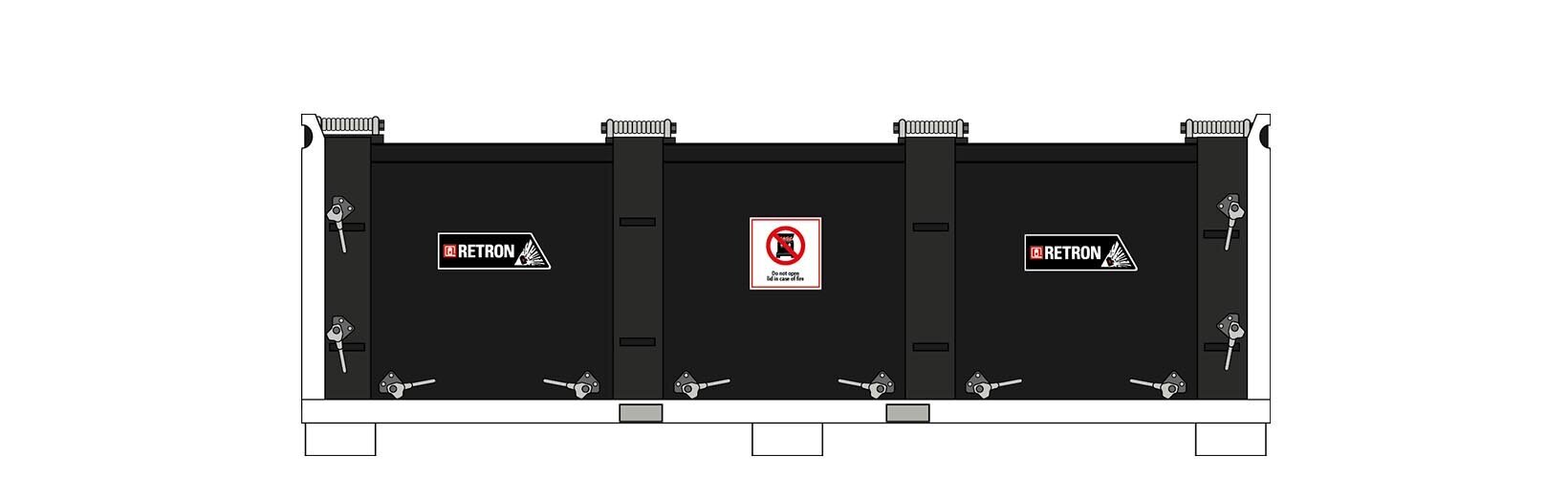 Lithium-Akku-Behälter für E-Auto-Batterien RETRON 3000