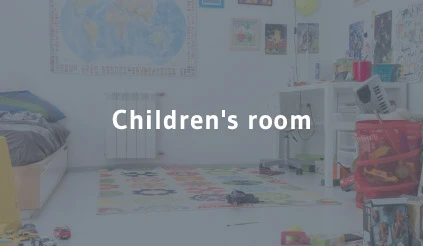 Children's room where lithium-ion batteries are used in electric toys
