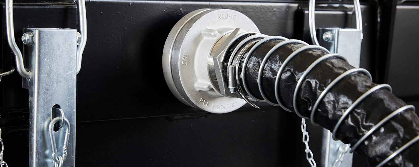 Detailed view of the container for lithium batteries