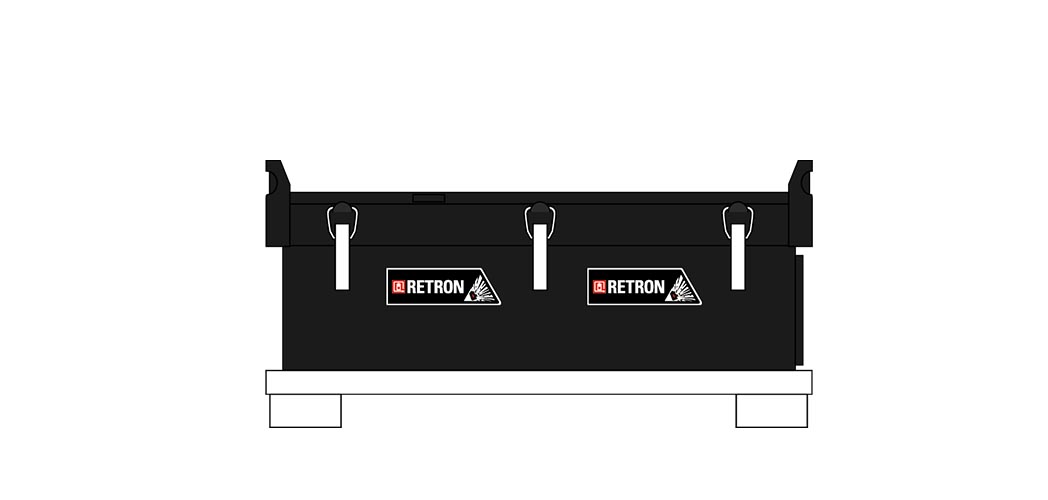 Behälter für Lithium-Ionen-Akkus und Hybrid-Batterien RETRON 750